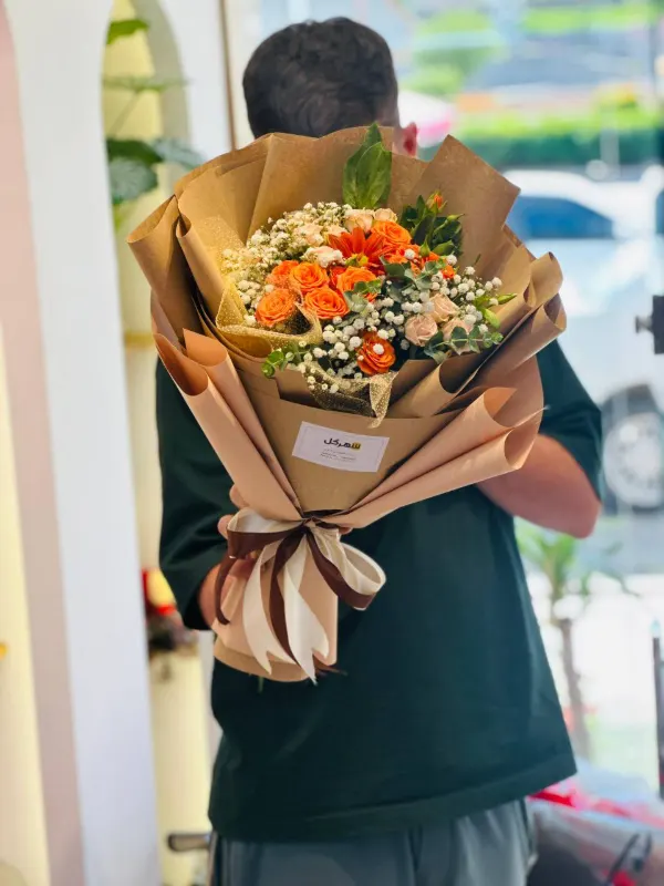 دسته گل مینیمال و پینترسی شهر گل